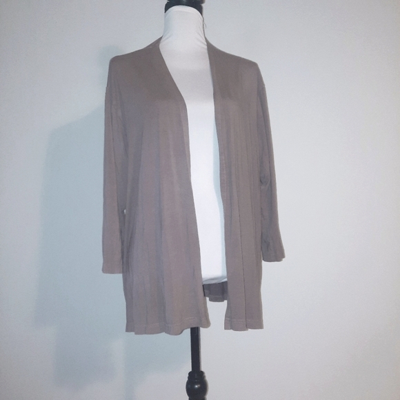 bryn Walker Sweaters - Bryn Walker Tan Open-Front Sweater M